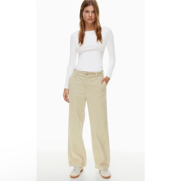 Aritzia TNA Ripcord corduroy mid-rise wide-leg pants - Picture 7 of 8
